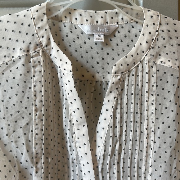 Charming Charlie button up polka dot sheer blouse - Picture 4 of 4
